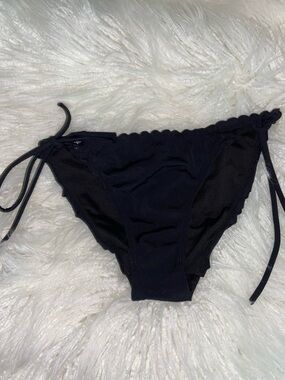 Victoria's Secret Black Tie-Side Bikini Bottoms